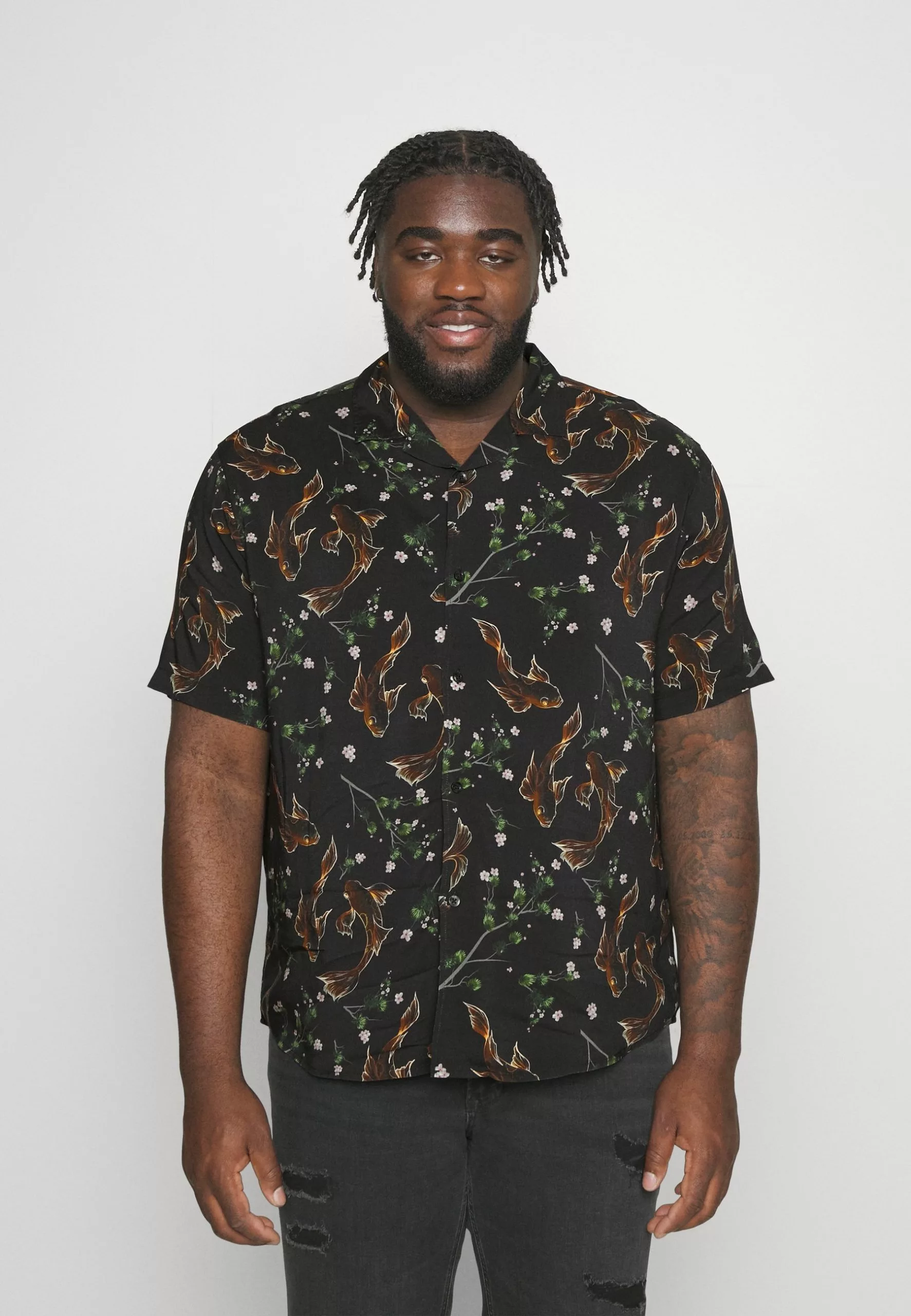 Pier OneASIAN PRINT RESORT - Skjorta - Black