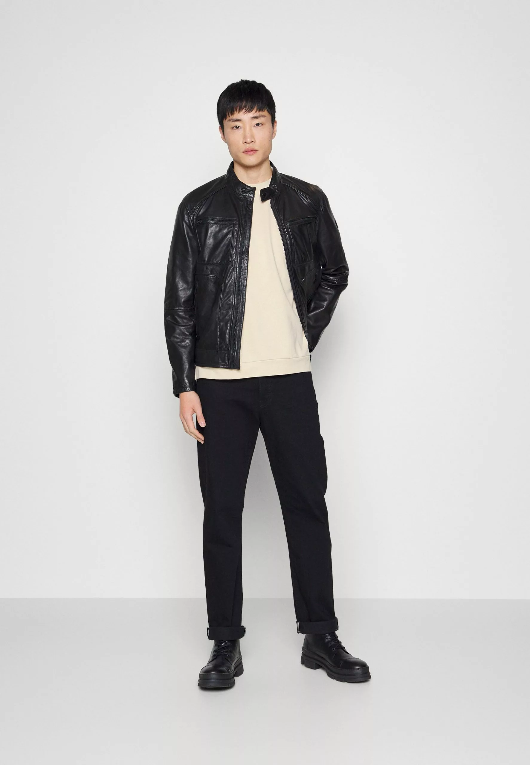 Pier OneSHORT SLEEVE SWEATSHIRT - T-shirt - Bas - Tan - Bild 2