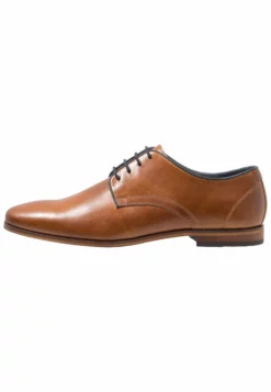Pier OneLEATHER - Eleganta Snörskor - Cognac
