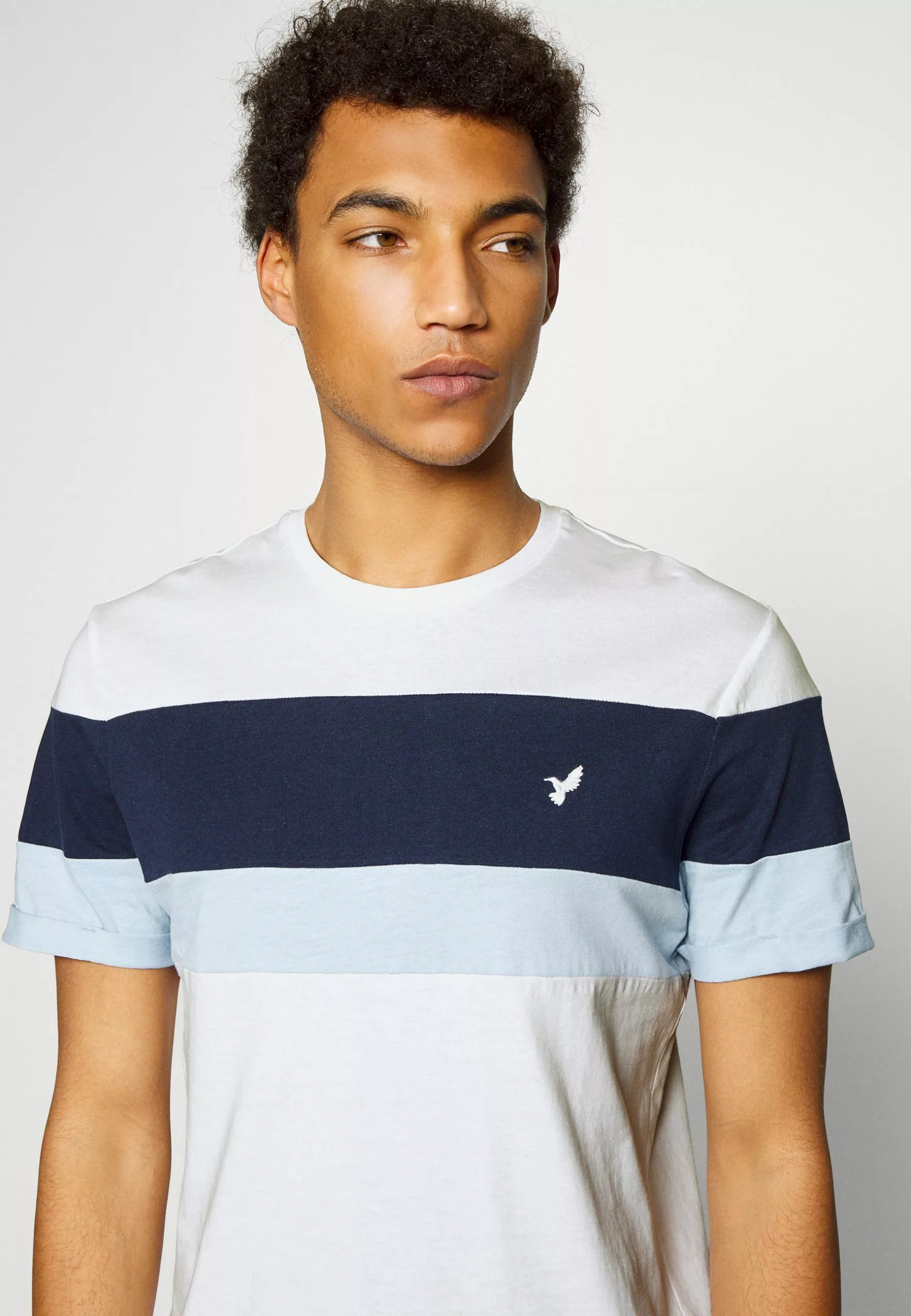 Pier OneT-shirt Med Print - White/blue - Bild 4