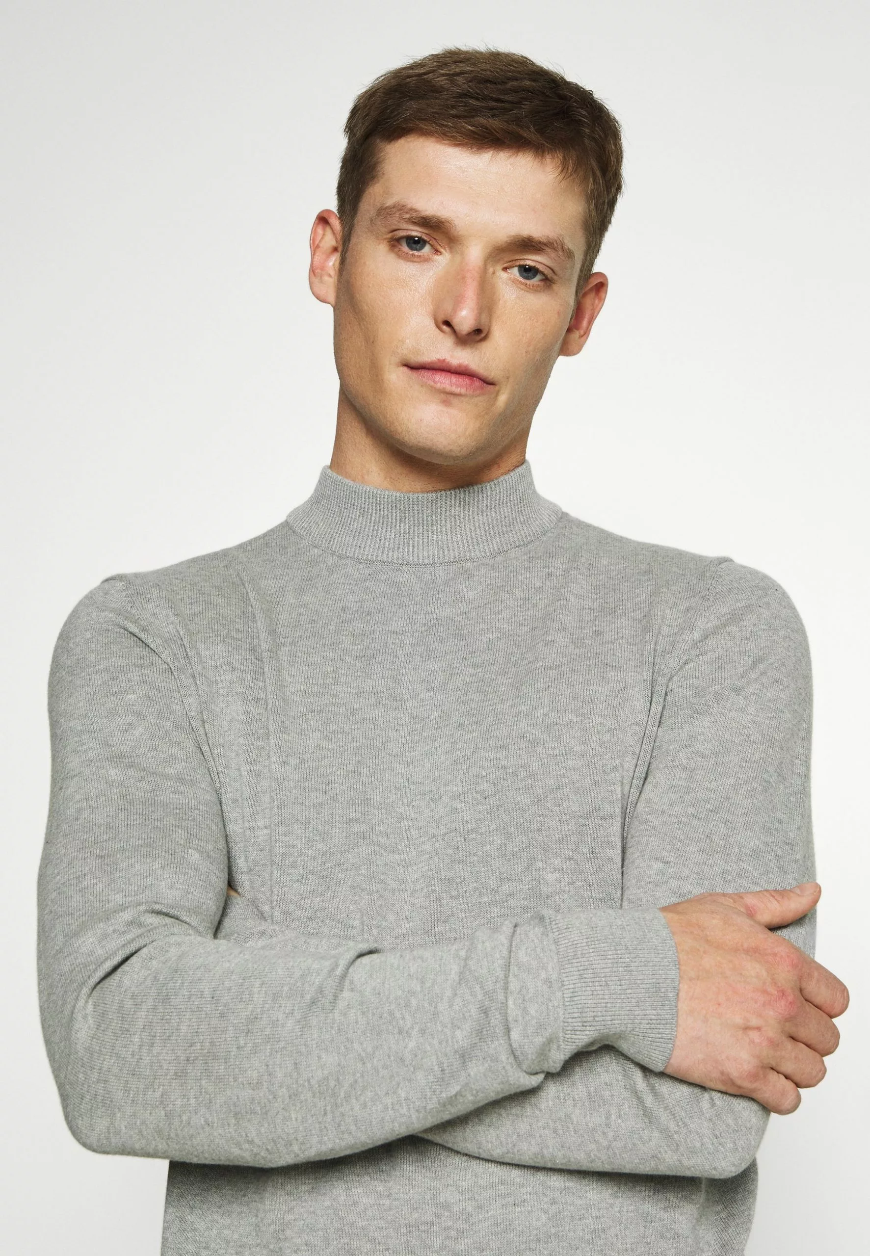 Pier OneStickad Tröja - Mottled Light Grey - Bild 4