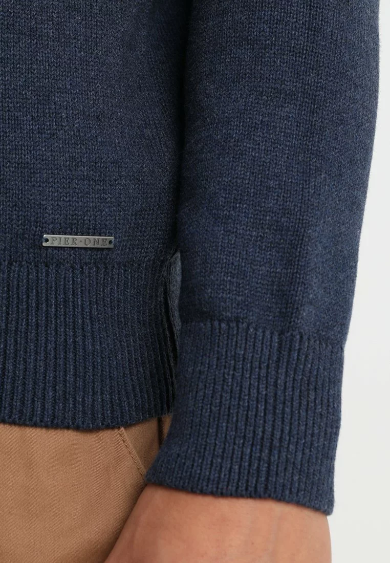 Pier OneStickad Tröja - Mottled Dark Blue - Bild 6