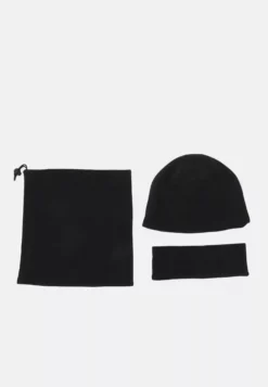 Pier OneFLEECE UNISEX SET - Mössa - Black