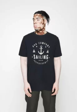 Pier OneT-shirt Med Print - Dark Blue