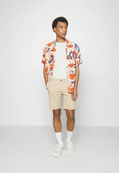 Pier OneSLIM FIT RIBBED T-SHIRT 2 PACK - T-shirt - Bas - White/black