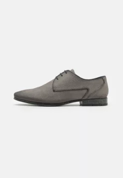 Pier OneLEATHER - Snörskor - Dark Grey