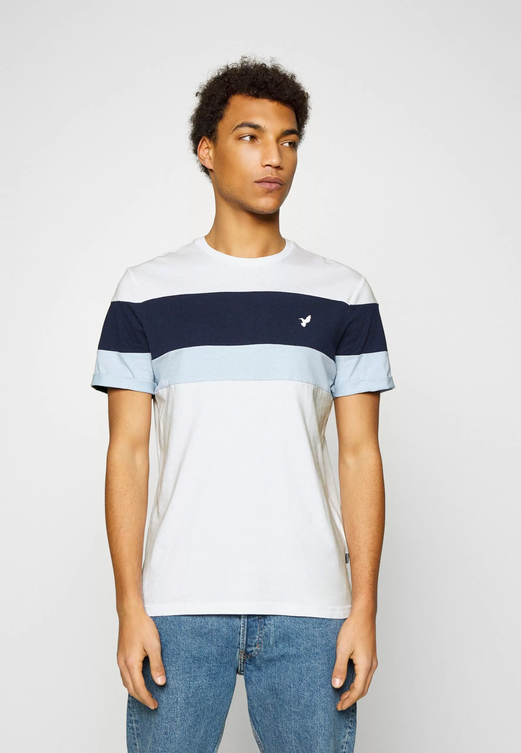 Pier OneT-shirt Med Print - White/blue