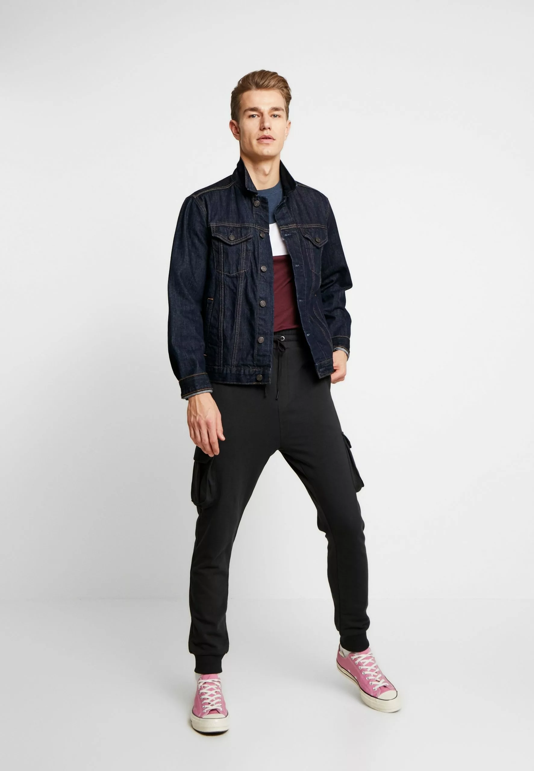 Pier OneT-shirt Med Print - Bordeaux / Dark Blue - Bild 2