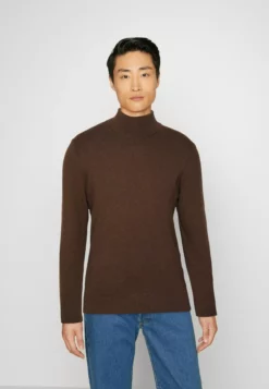 Pier OneStickad Tröja - Dark Brown