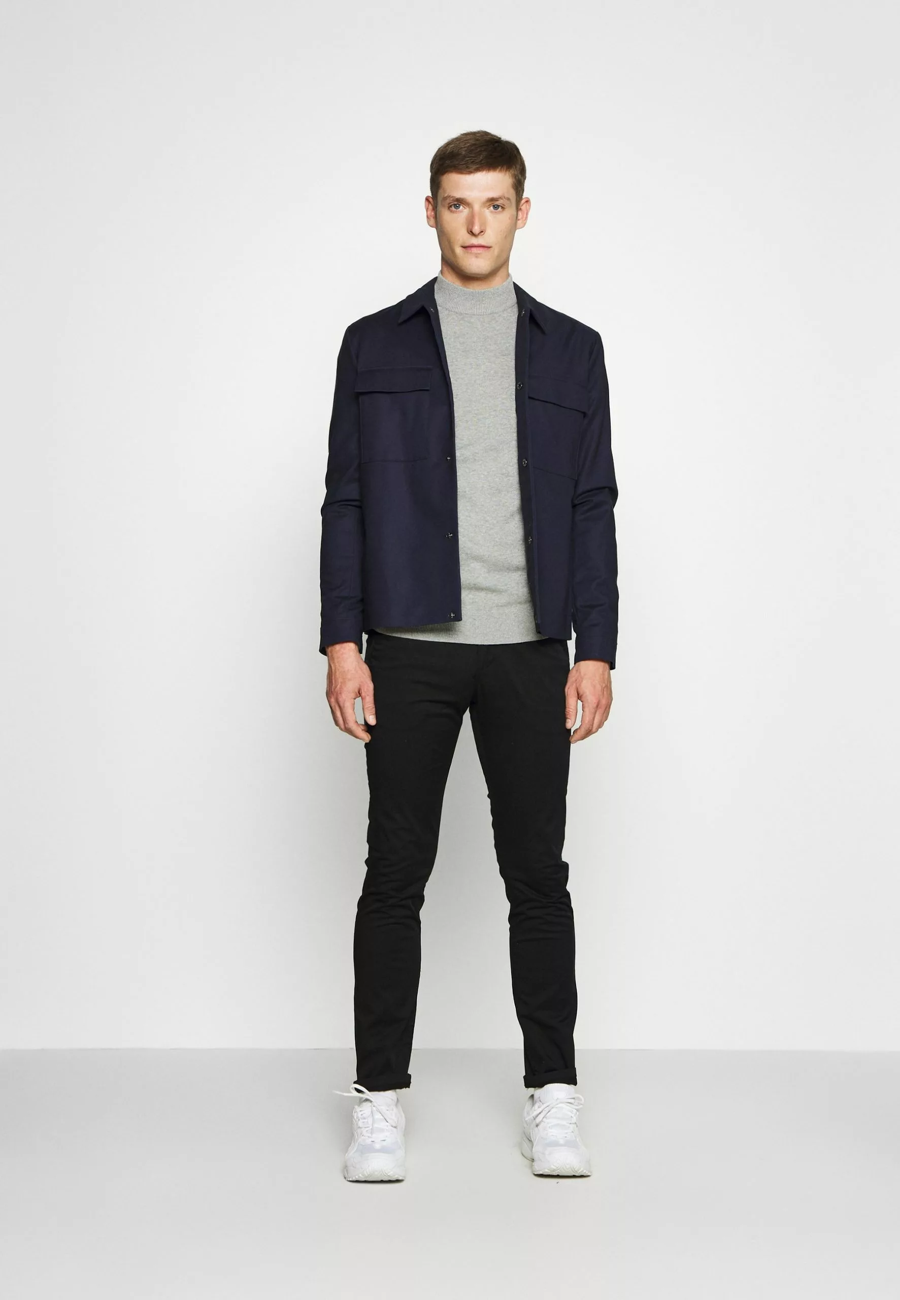 Pier OneStickad Tröja - Mottled Light Grey - Bild 2