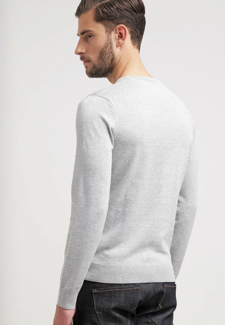 Pier OneBASIC CREWNECK - Stickad Tröja - Light Grey - Bild 3