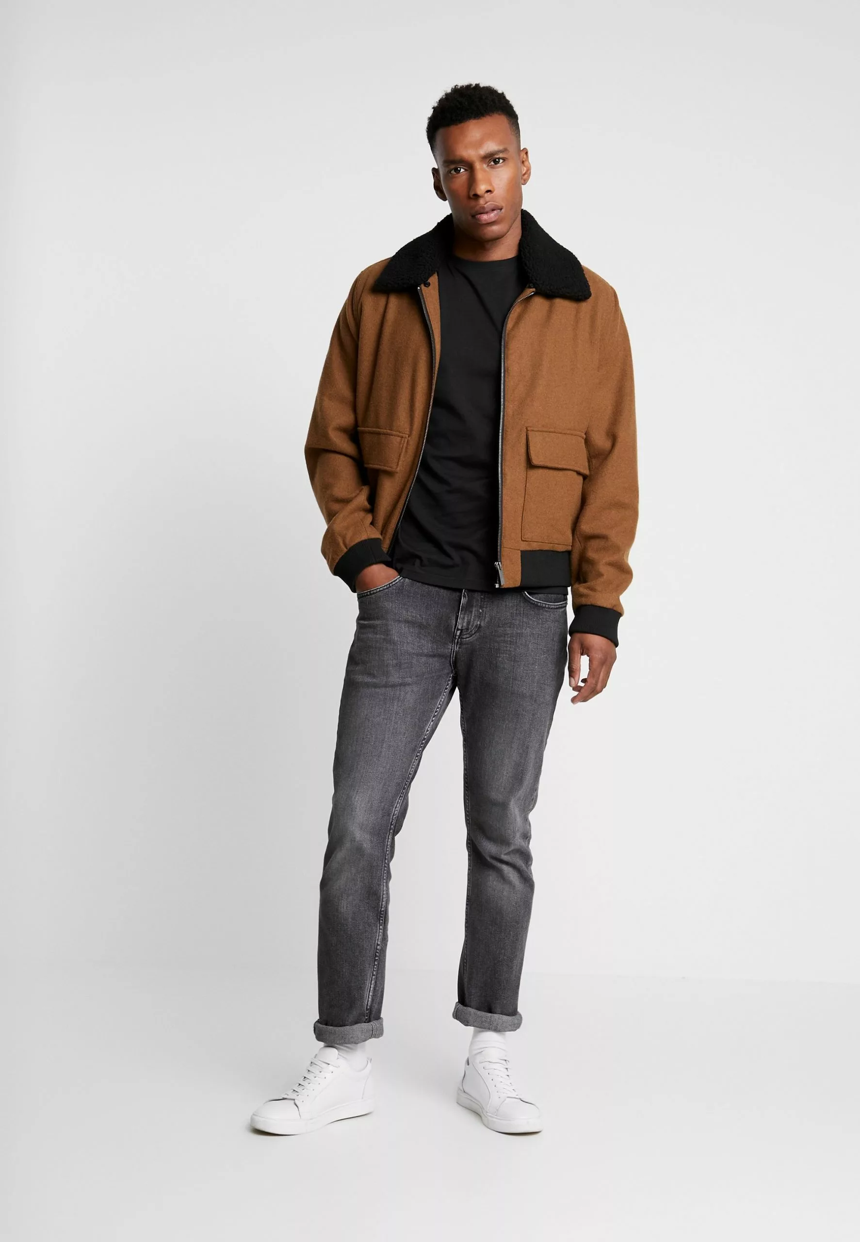 Pier One3 PACK - T-shirt - Bas - Black