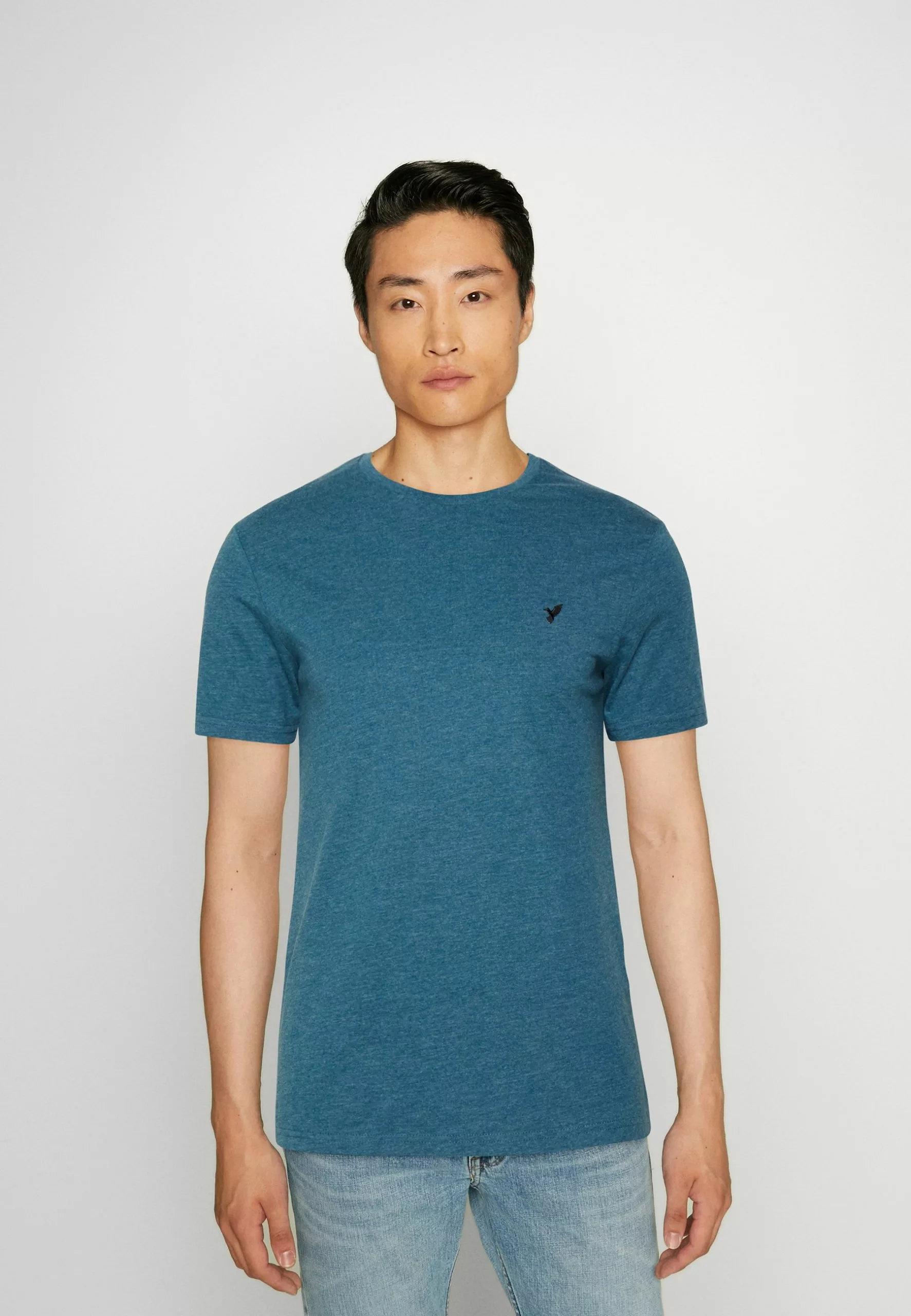 Pier One5 PACK - T-shirt - Bas - Mottled Blue/light Green/off-white - Bild 2