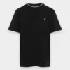 Pier OnePIQUE EMBRO DETAIL - T-shirt - Bas - Black