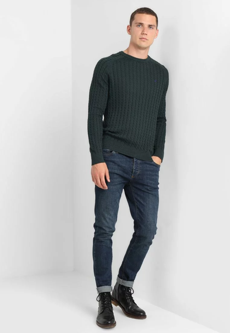 Pier OneStickad Tröja - Mottled Dark Green - Bild 2