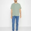 Pier One5 PACK - T-shirt - Bas - Mint/off-white/khaki