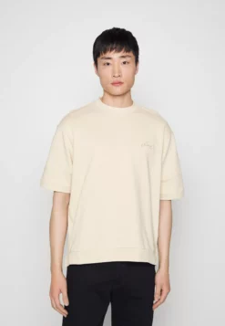 Pier OneSHORT SLEEVE SWEATSHIRT - T-shirt - Bas - Tan