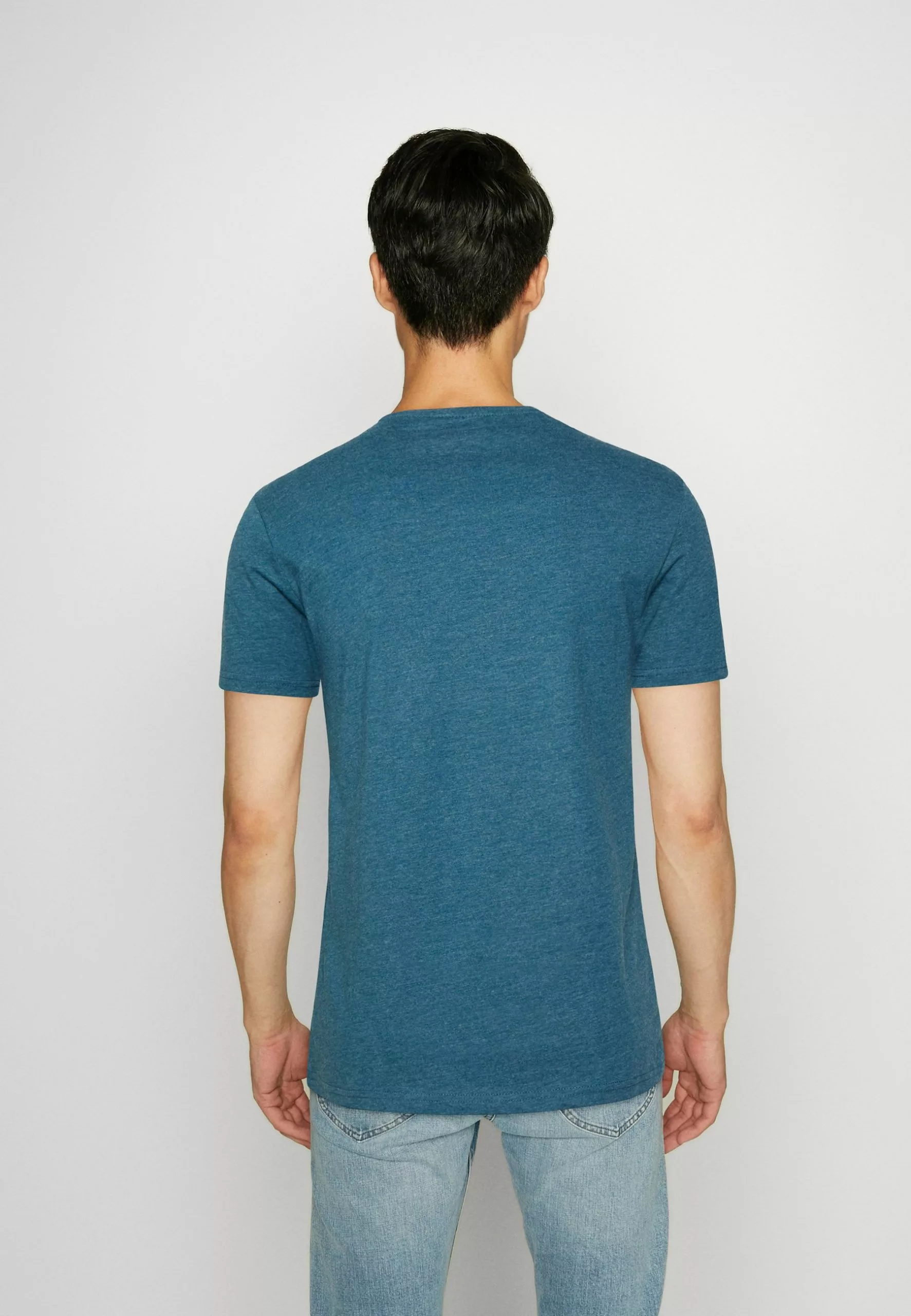 Pier One5 PACK - T-shirt - Bas - Mottled Blue/light Green/off-white - Bild 3