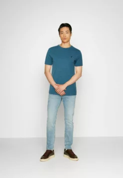 Pier One5 PACK - T-shirt - Bas - Mottled Blue/light Green/off-white