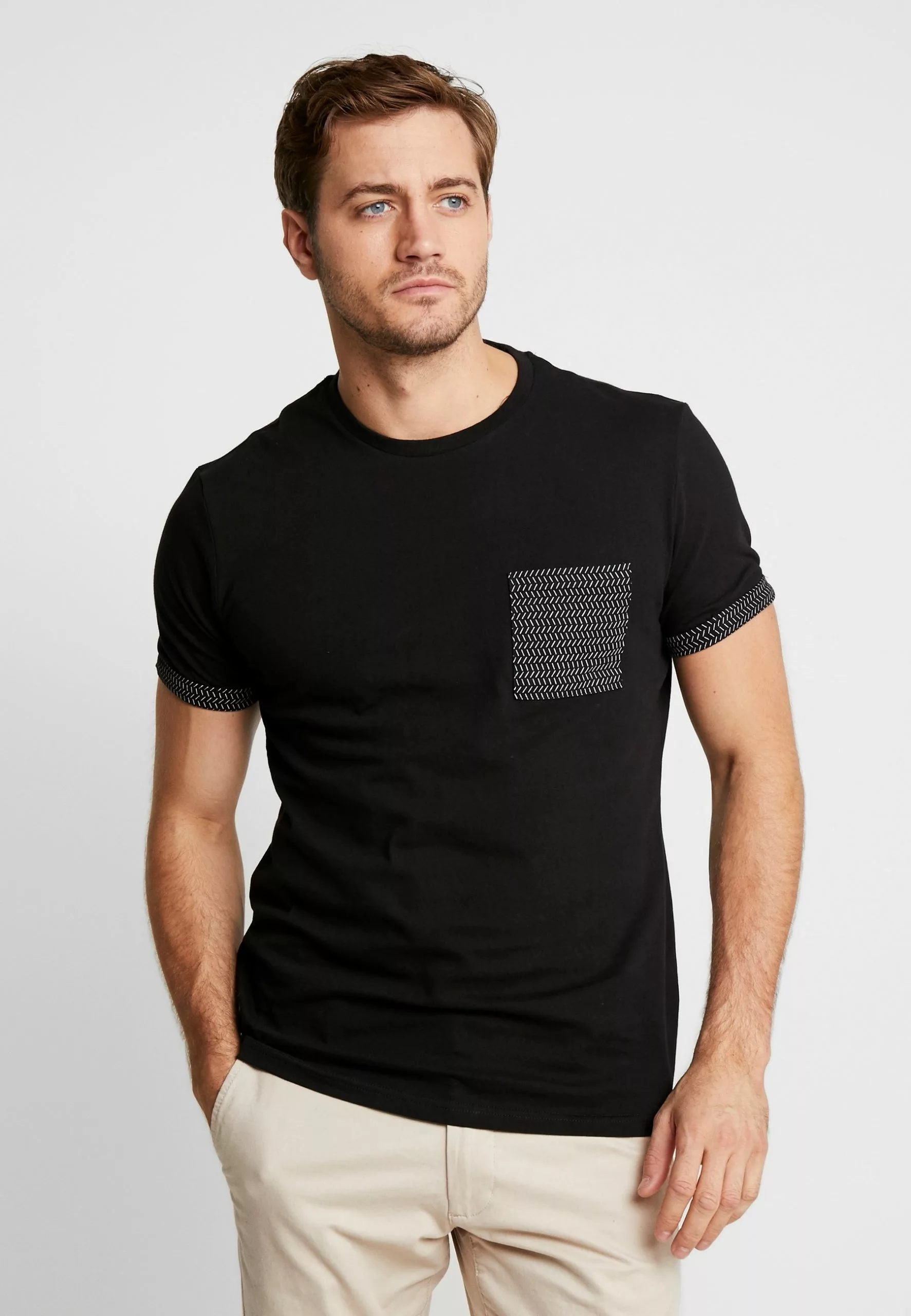 Pier OneT-shirt Med Print - Black