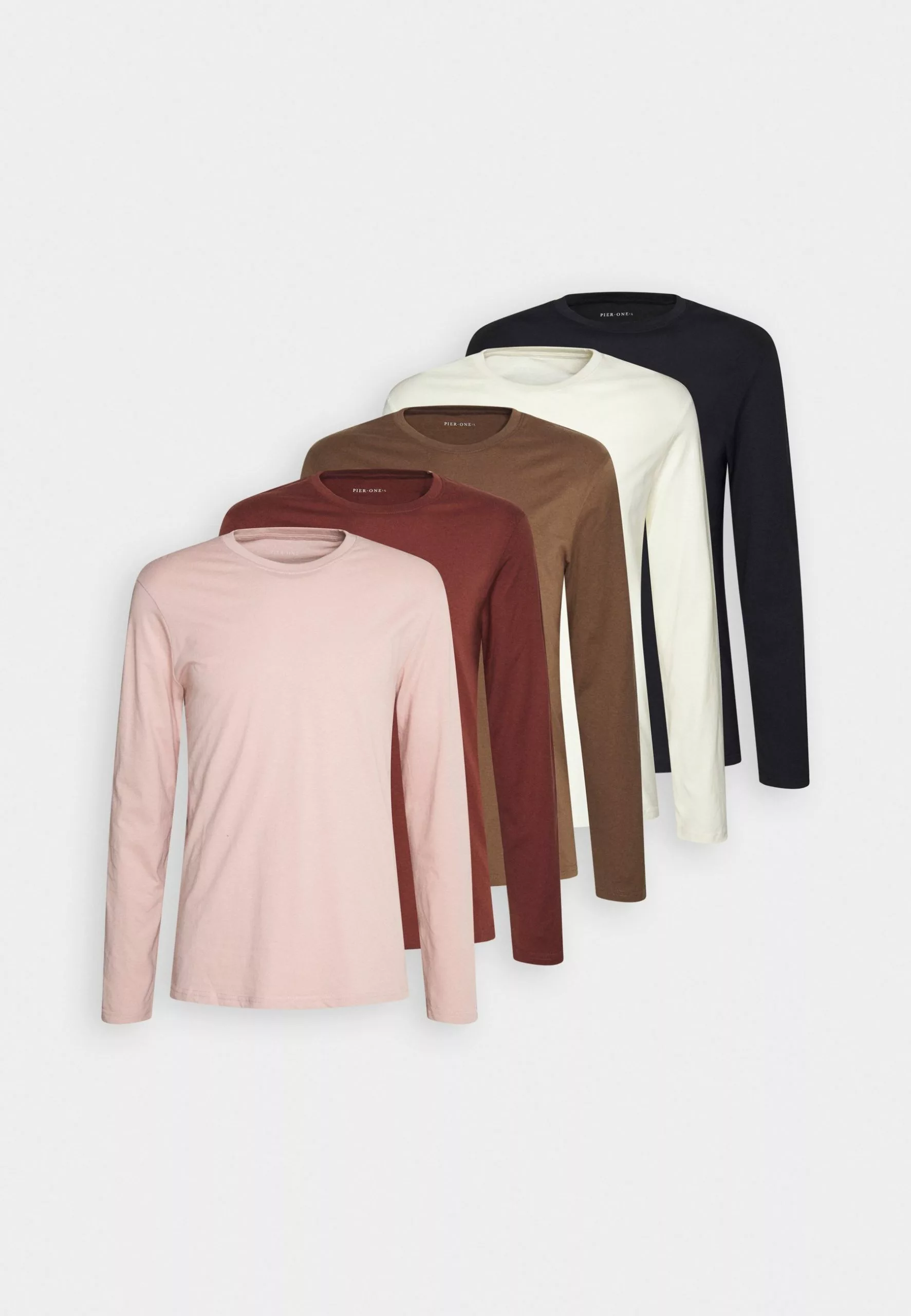 Pier One5 PACK - Långärmad Tröja - Off-white/mauve/brown - Bild 8