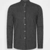 Pier OneFLANNEL STRIPES - Skjorta - Dark Grey