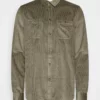 Pier OneCORDUROY OVERSHIRT - Skjorta - Khaki