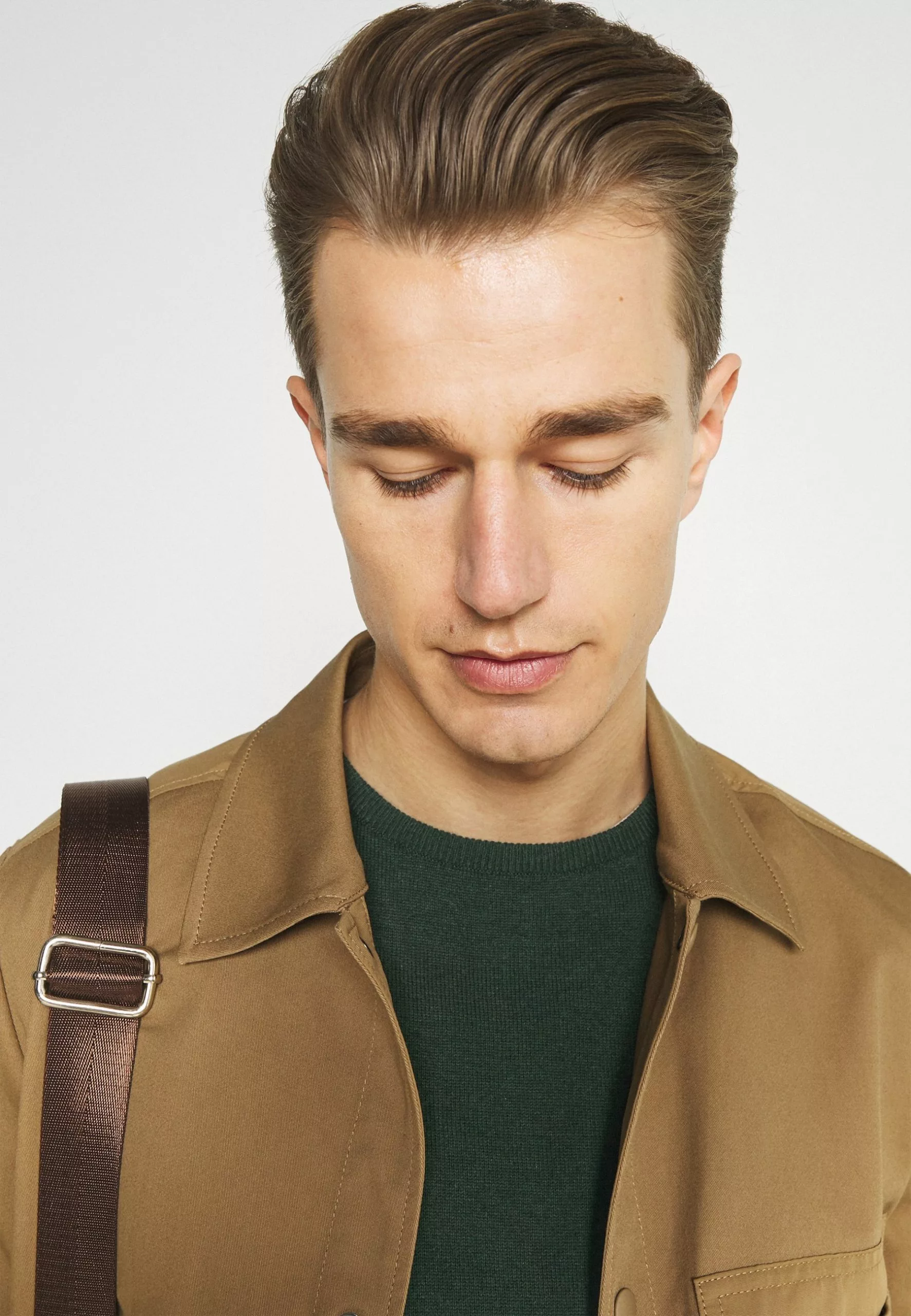 Pier OneBASIC CREWNECK - Stickad Tröja - Mottled Dark Green - Bild 4