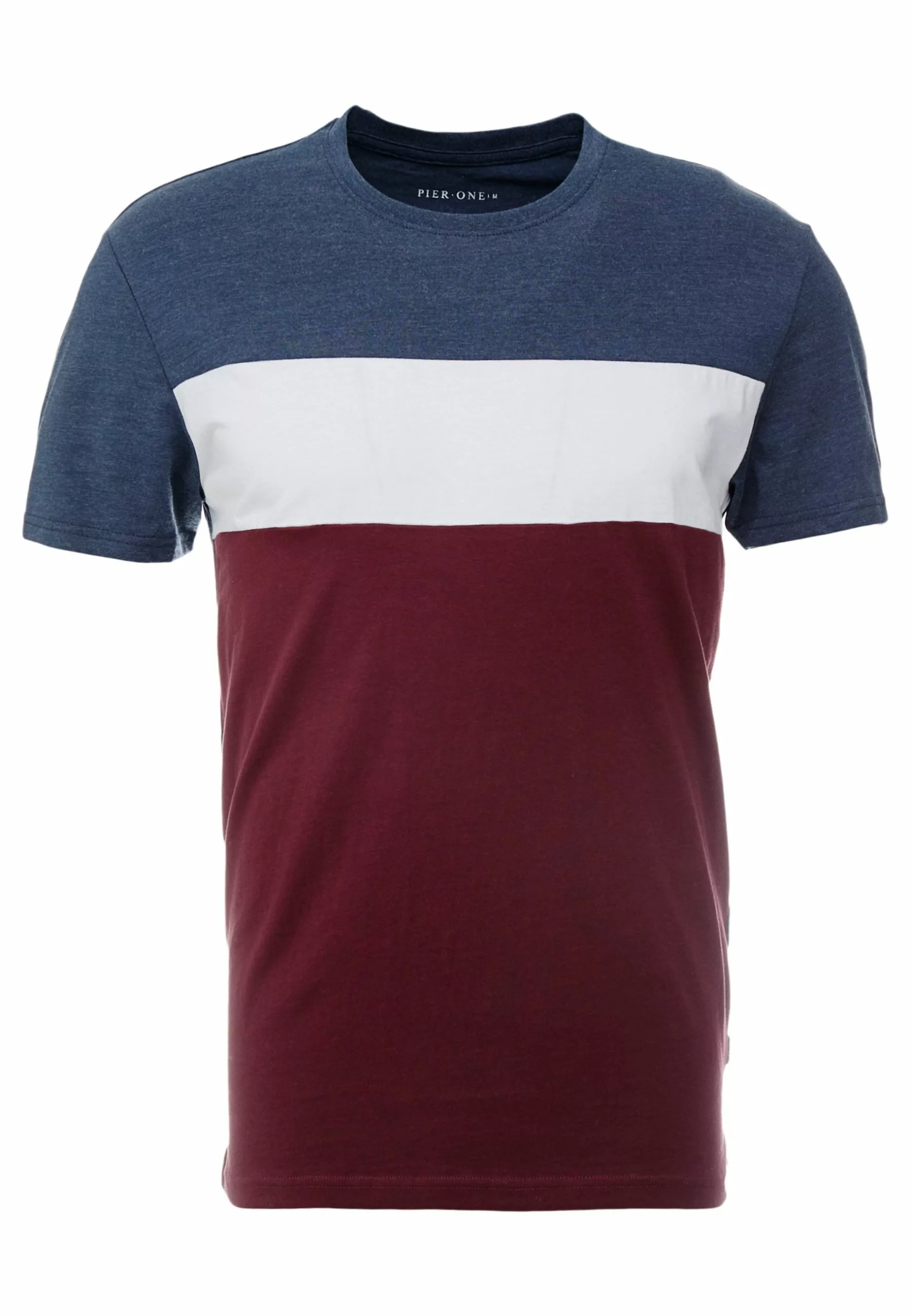 Pier OneT-shirt Med Print - Bordeaux / Dark Blue - Bild 5