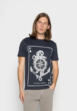Pier OneT-shirt Med Print - Dark Blue